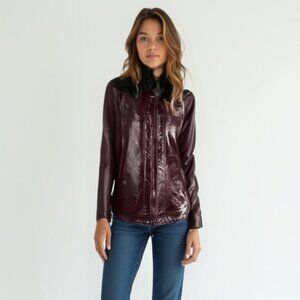 Mark vegan leather jacket women size  Medium